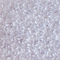 perly biele 4x8 mm oval